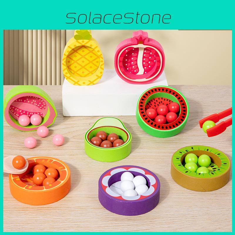 Wooden Fruit Sorting Toy For Kids Fine Motor Skills And Cognitive Learning