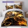 Naruto Dynamic Action Battle Bedding Set Anime Duvet Cover Polyester Soft Bed Linen Bedroom Set -QJY
