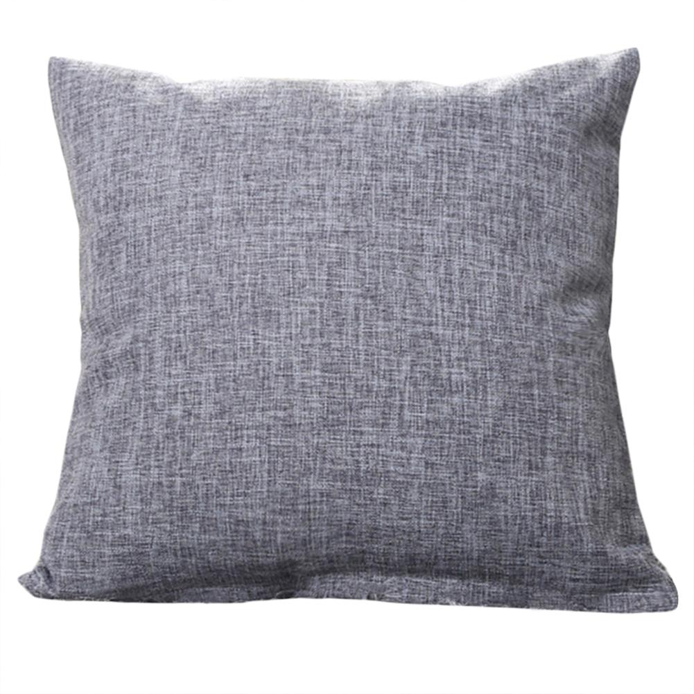 

Solid Color Throw Pillow Covers 45x45cm Polyester Pillowcase Car Sofa Household Waist Cushion Covers Decoration Pillows Case темно-серого