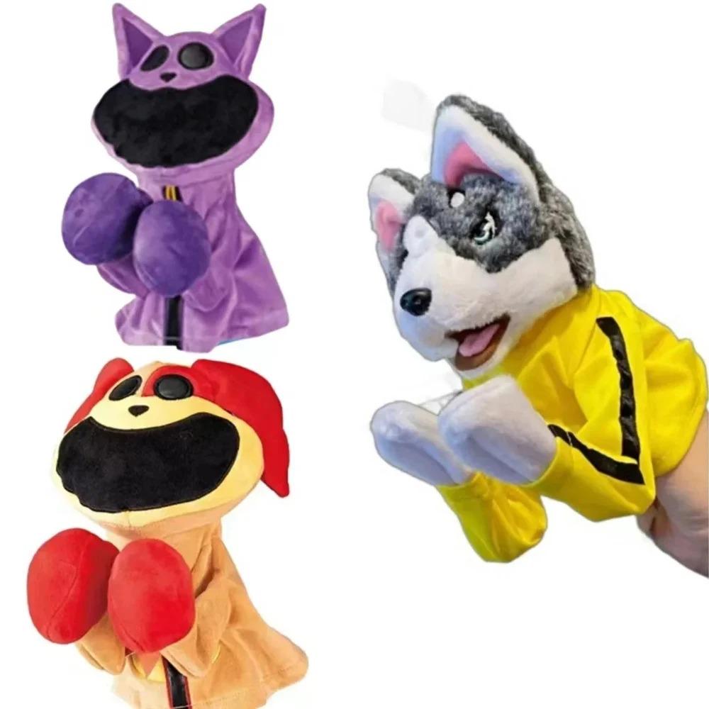 Critters Sorridenti Peluche Gatto Giocattolo Marionetta a Mano Marionetta Husky Pugile Marionetta a Dita Battaglia Sonora Giocattolo di Peluche Bambola Regalo di Compleanno