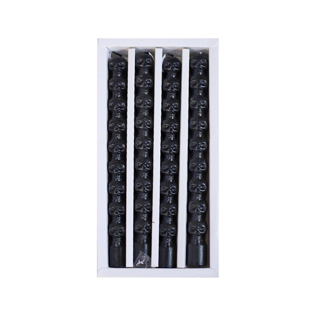 Tears Black Candles – Set Of 4 Gothic Bleeding Candles, Perfect For Halloween Decor, Or Eerie Ambiance. Dripping Wax Effect