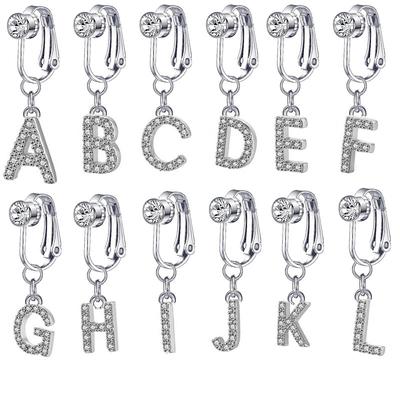 European And American Fashion Puncture Accessories Exempt Pore Navel Ring 26 Letters Pendant Navel Navel Nail Nail Belly Dance Accessories
