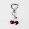 1PC Luxury Cherry Keychain for Women Decoration Designer Cherry Pendant Wallet Decor Fruit 7.5x2.6cm