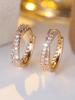 Twist Full Zircon Earrings, Shining Hot
