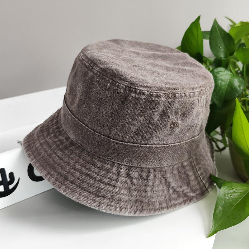 2025 Washed Grey Fisherman Bucket Hat - Women's & Men's Plus Size, Large Head Circumference, Autumn Sun Hat