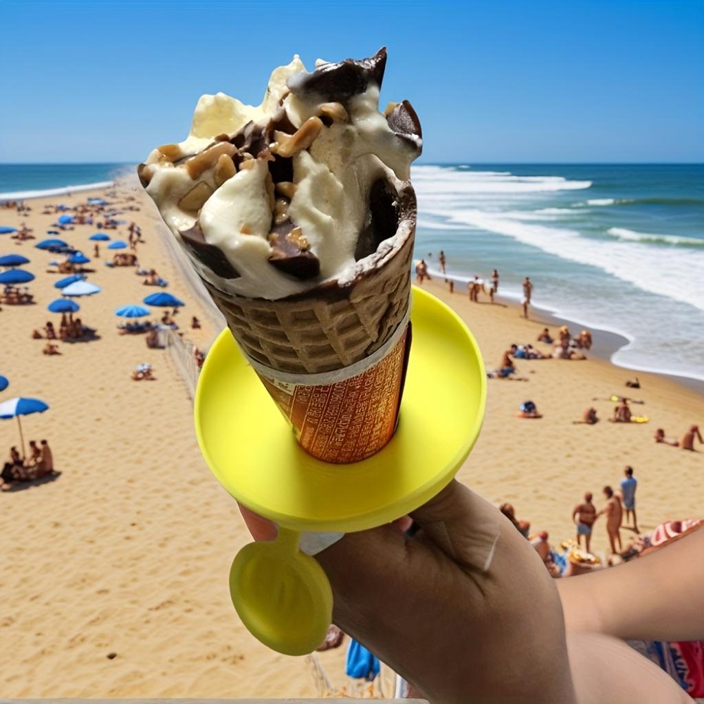 Silicone Leak-Proof Ice Cream - Ice Cream Holder with Drip Lid, Vibrant Color, Portable Molding Tray for Summer Desserts