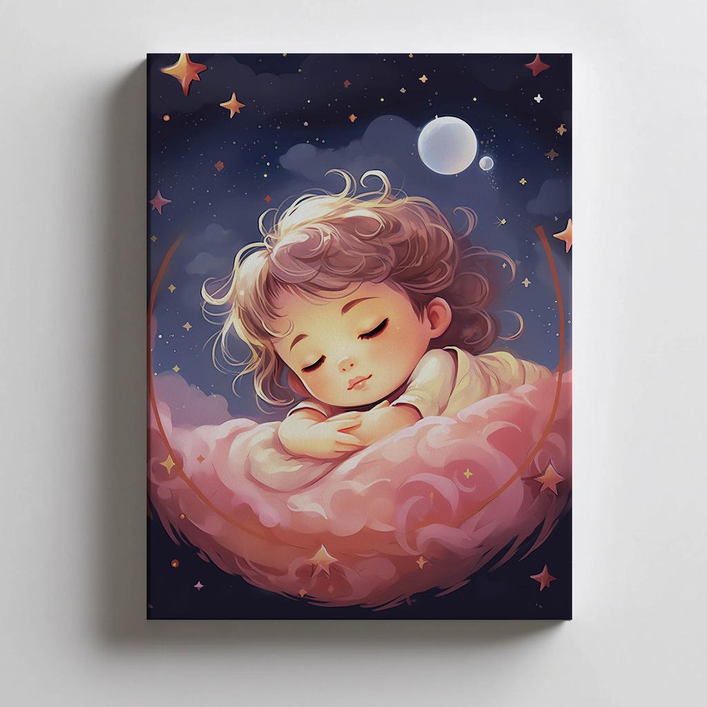 Plakat Marzenie Na Różowej Chmurze Plakat Marzenie Na Różowej Chmurze, 40X50 Cm, Rama Aluminiowa Czarna, Papier Matowy 230 Gsm