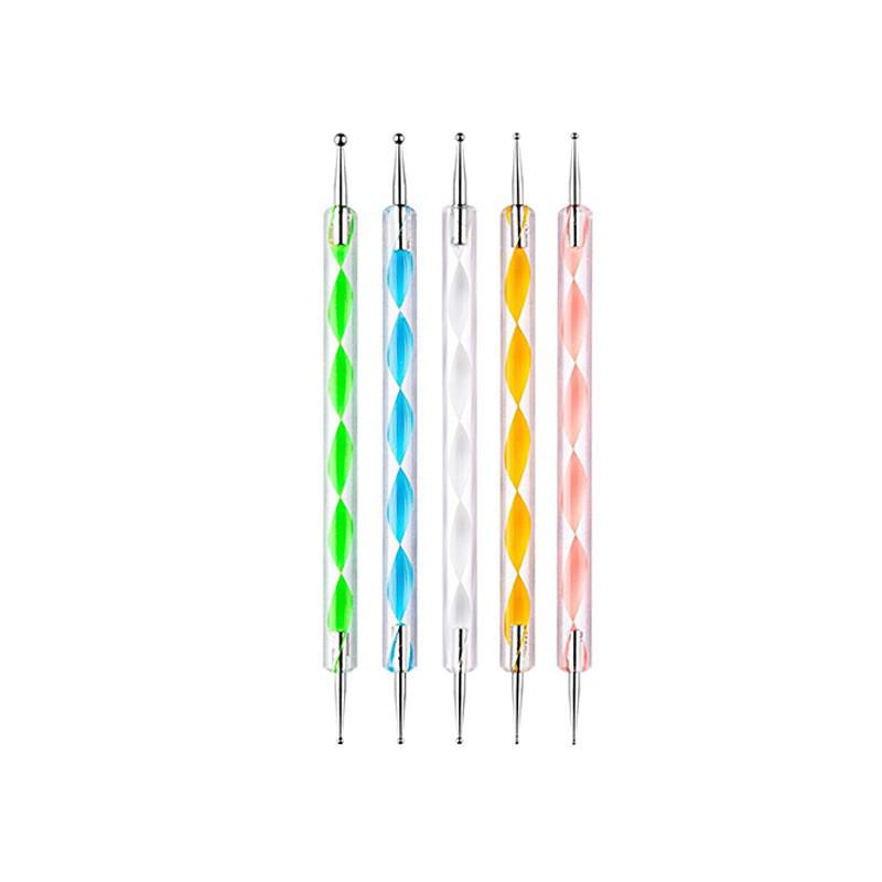13-Piece Acrylic Spiral Rod & Dotting Tool Set for Nail Art and Mandala Designs