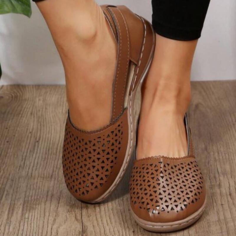 Fashion Women's Sandals Summer Handmade Ladies Shoes Leather Breathable Sandals Women Flats Retro Style Cusomized Support Slipper