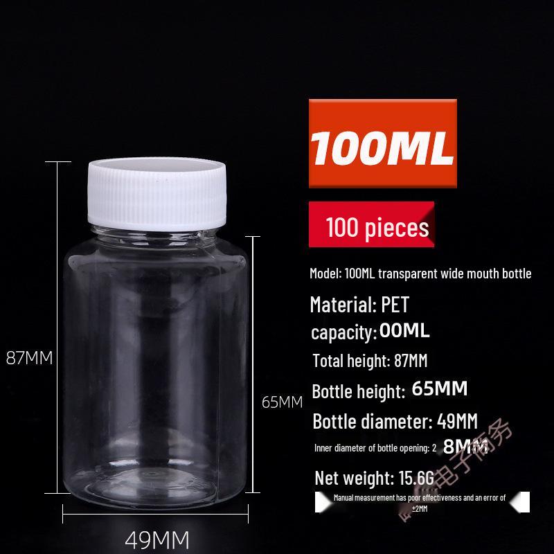 Piccola Bottiglia di Plastica Trasparente per Medicine (15/20/30/50 ml) per Liquidi e Campioni