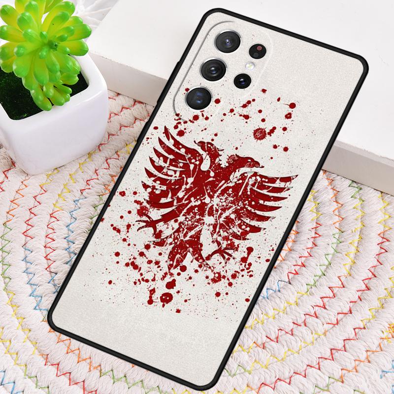 Albanian Flag Eagle soft Phone Case for Samsung Galaxy note 10 pro S26 Ultra S23 S24 FE S25 S21 S22 PLUS shockproof Cove
