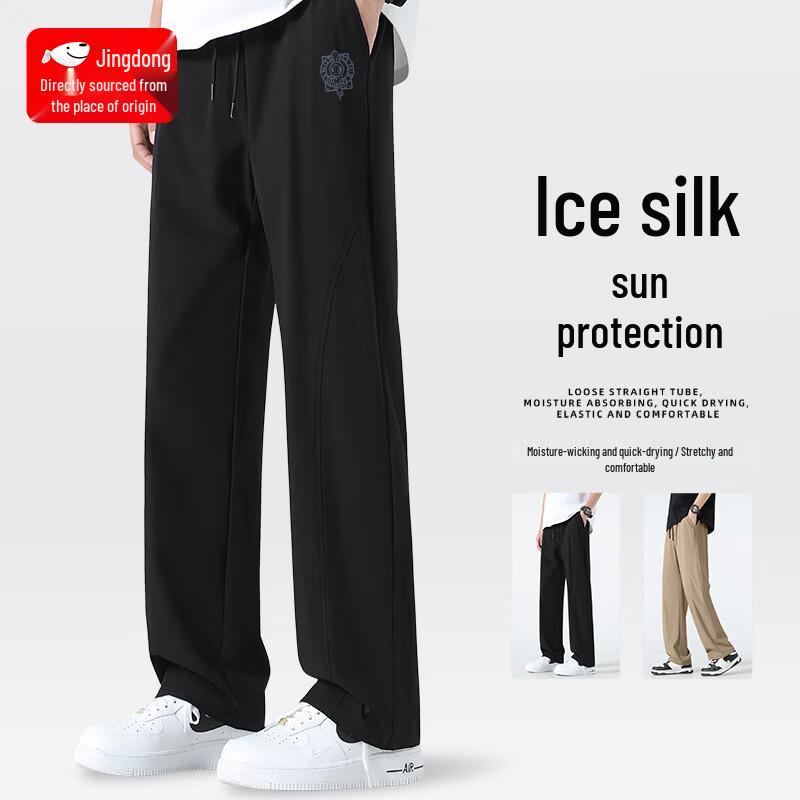 BVVOGUTT Men s Loose Straight-Leg Casual Pants M