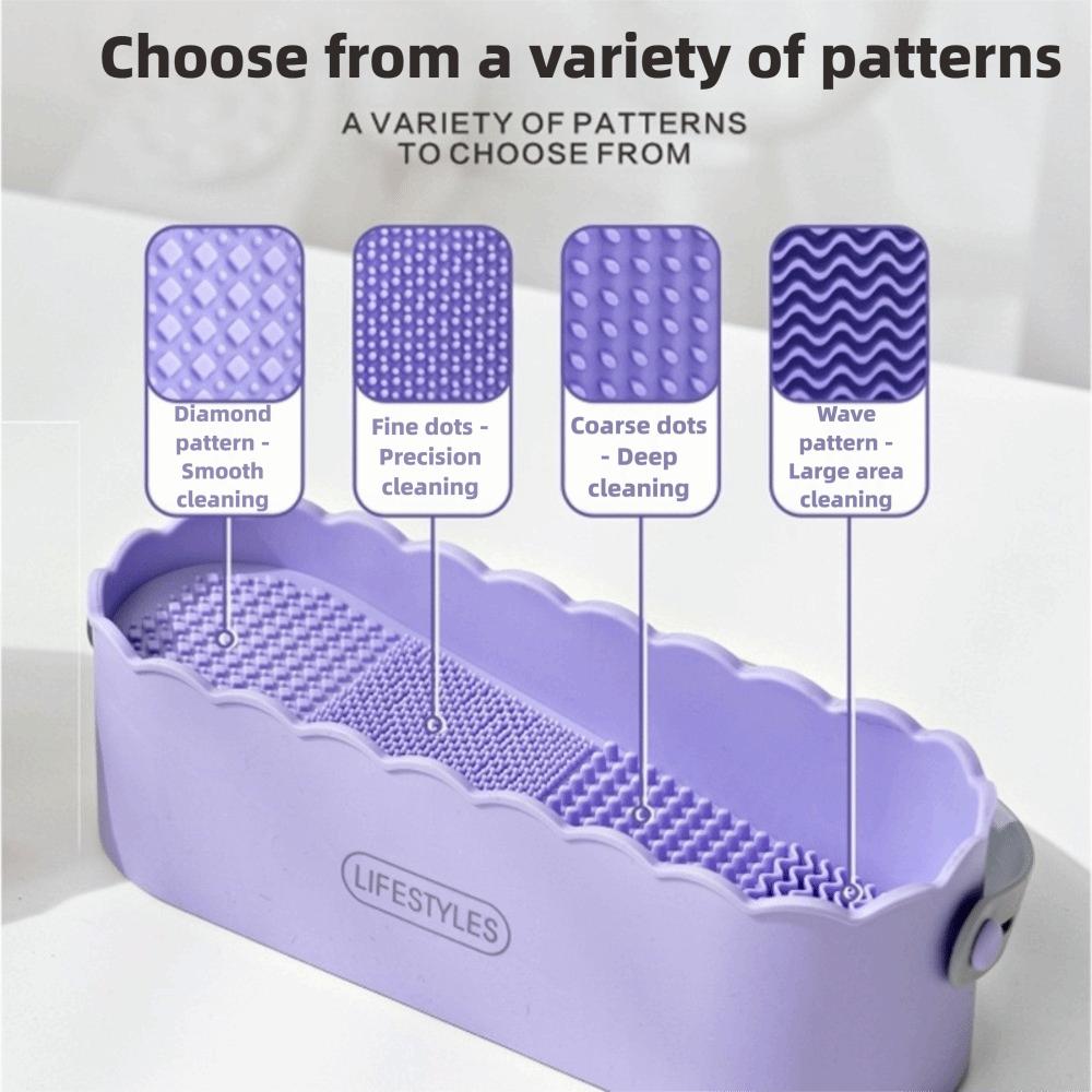 3 in 1 Design Brush Drying Holder Stain Remover Brush Cleaning Mat  Cosmetic Tool Maintenance