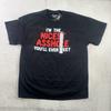 Spencer's Im The Nicest A*shole You'll Ever Meet Black SS Graphic Shirt Men's XL Unisex T-Shirt