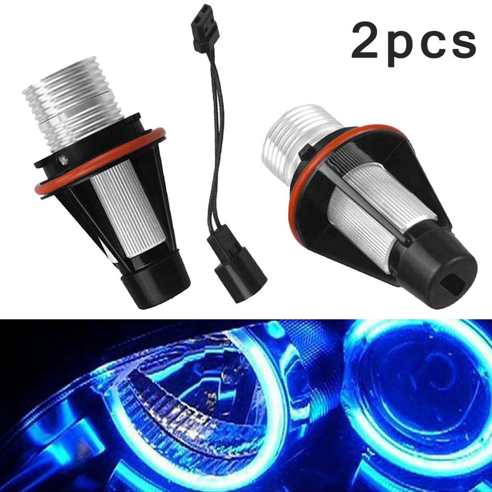 Buy 1 Pair Angel Eye Halo Blue LED Ring Marker Light Bulb For BMW X5 ...