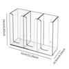 Acrylic 3 Compartment Cup and Lid Holder, Clear Disposable Coffee Cup Straw Dispenser Organizer Kitchen Living Room Storage Box