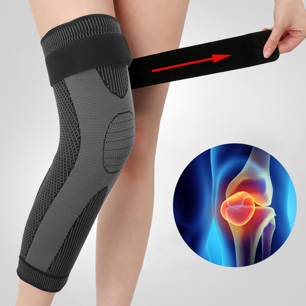 Lengthen Sport Compression Kneecap Outdoor Unisex Fitness Bandage Leg Guard Sleeve GearXL