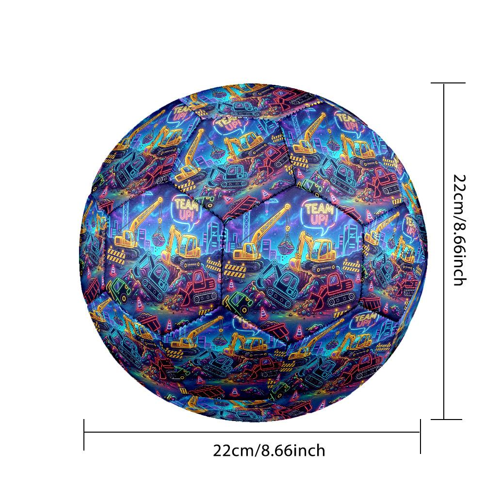 1pc Team Up Construction Soccer Ball Size 5,Suitable for Practice Matches/Training, Ideal for Indoor and Outdoor Sports. c63071