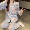 Hot Air Balloon White Pajamas Women Can Wear Thin Imitation Cotton Loungewear Long-sleeved Two-piece Set In Spring