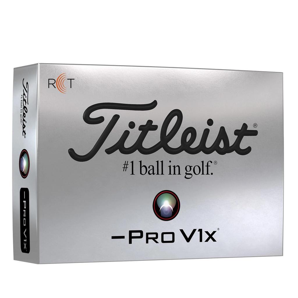 Titleist Pro V1x Left Dash RCT Golf Balls (Left Dash), 1 Dozen, USA Import, Compatible with TrackMan Radar Tracking System (12 Balls)
