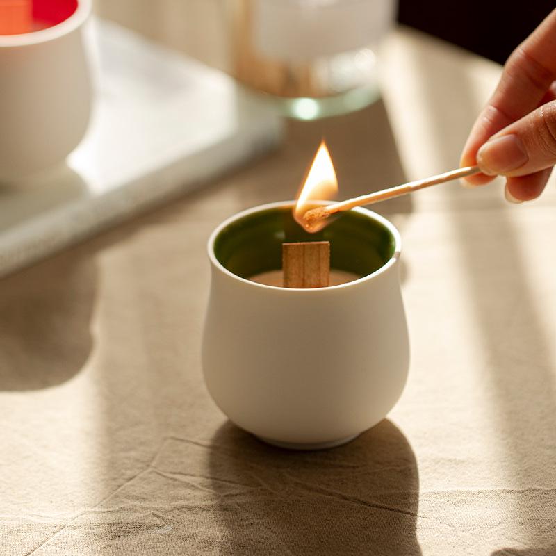 High-Grade Colored Ceramic Candle Cup - Simplistic DIY Aroma Soy Wax Container