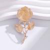Lightweight Zinc Alloy 3D Enamel Rose Brooch Lapel Pin for Comfortable Effortless Daily Wear as Versatile Accessory