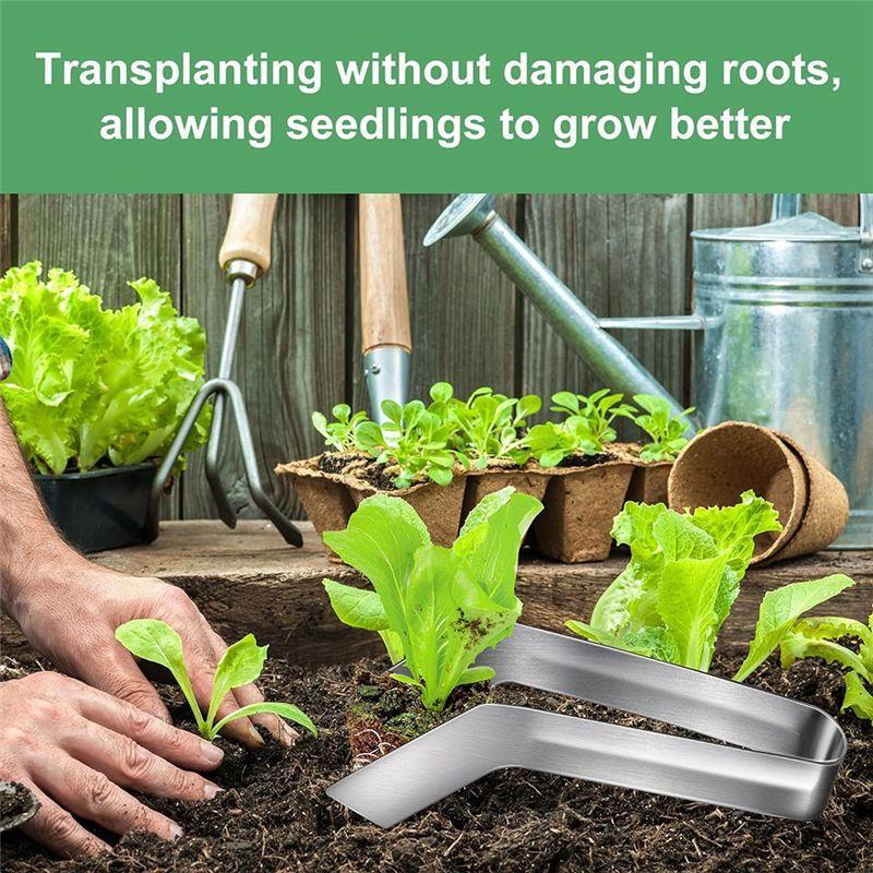 M-Modern-Seedling Transplant Tongs Outdoor Garden Seedling Transplanting Pliers For Reducing Root Damage