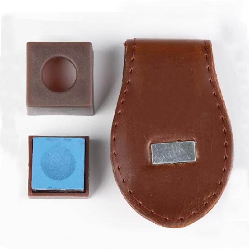 Pool Queue Kreidehalter mit Gürtelclip Tragbare Fix Queue Kreidetasche Billard