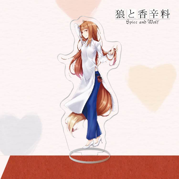 Anime akrylowy stojak figurka akcji zabawka Spice and Wolf PVC laserowy stojak na biurko model zabawki prezent