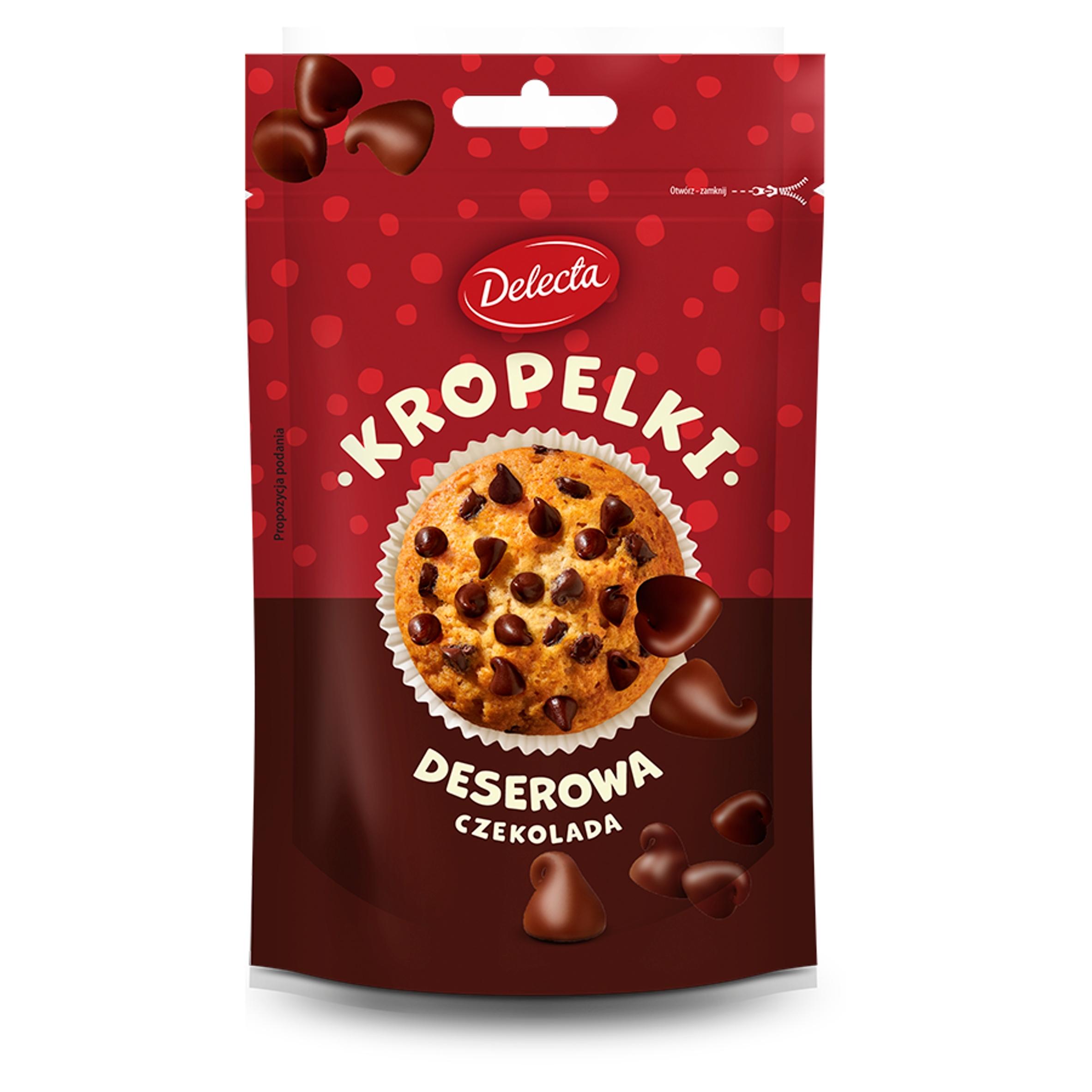 Delecta Dessert Chocolate Drops 80g for cakes, cupcakes, desserts