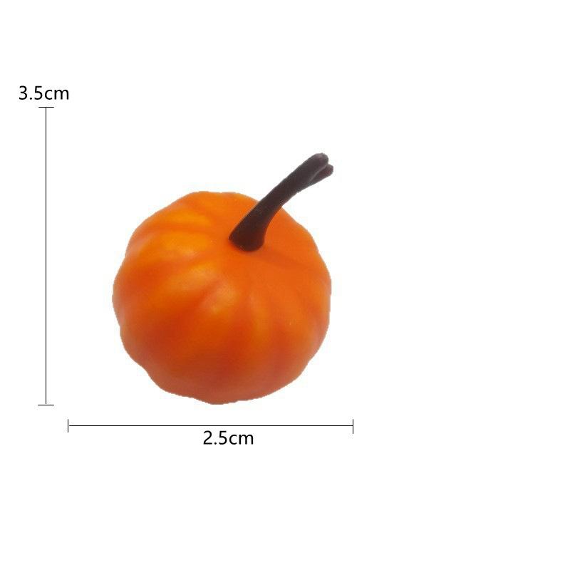 12/24/48Pcs Mini Artificial Pumpkin Happy DIY Halloween Fake Simulation Vegetabl Decoration for Home Halloween Props Crafts