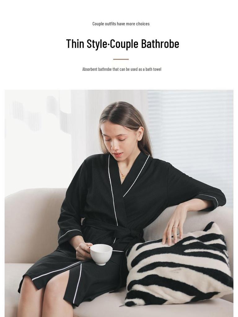 2025 Four Seasons Waffle-Style Couple Bathrobe – European & American Design
