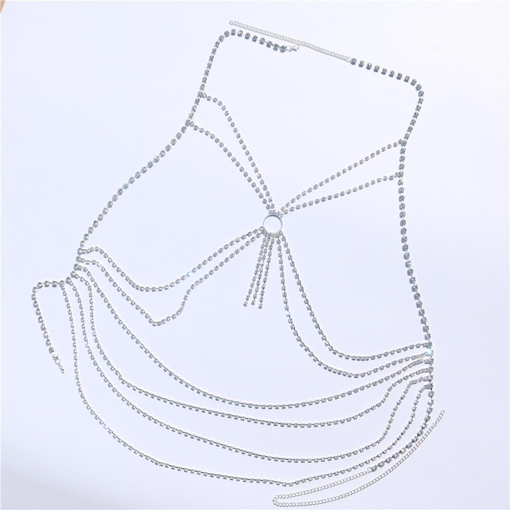 Fashion Fringed Body Chain, Sexy Hot Multi-Layer Bra Chain, Gothic Bra Accessories For Women