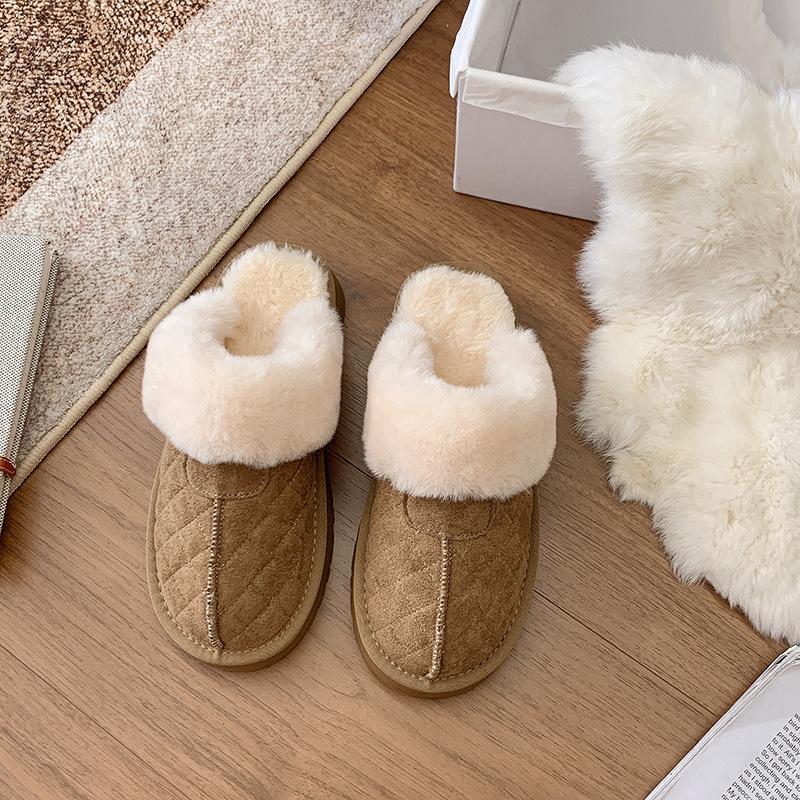

Women s Lightweight Comfortable Slip-On Height-Boosting Winter Warmth Insulated Fleece-Lined Anti-Slip Durable Casual Slippers 40