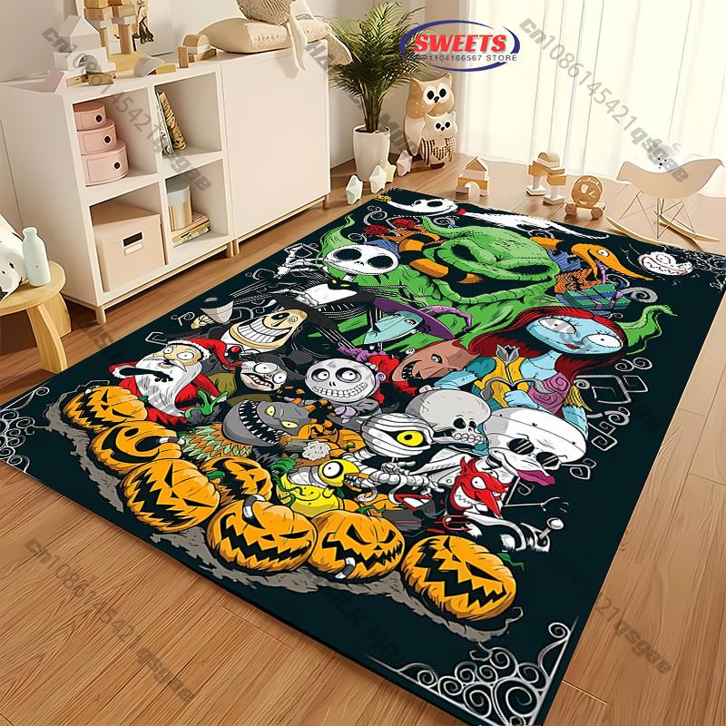 1PC The Nightmare Before Christmas Theme Carpet LivingRoom Bedroom Sofa Large Decor Mat Christmas Halloween Top 10 Holiday Gifts
