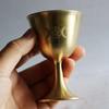Ritual Cup Altar Goblet Wicca Gold Plating Brass Ceremony Moon Divination Astrological Tool Board Game Witchcraft Prop Supplies