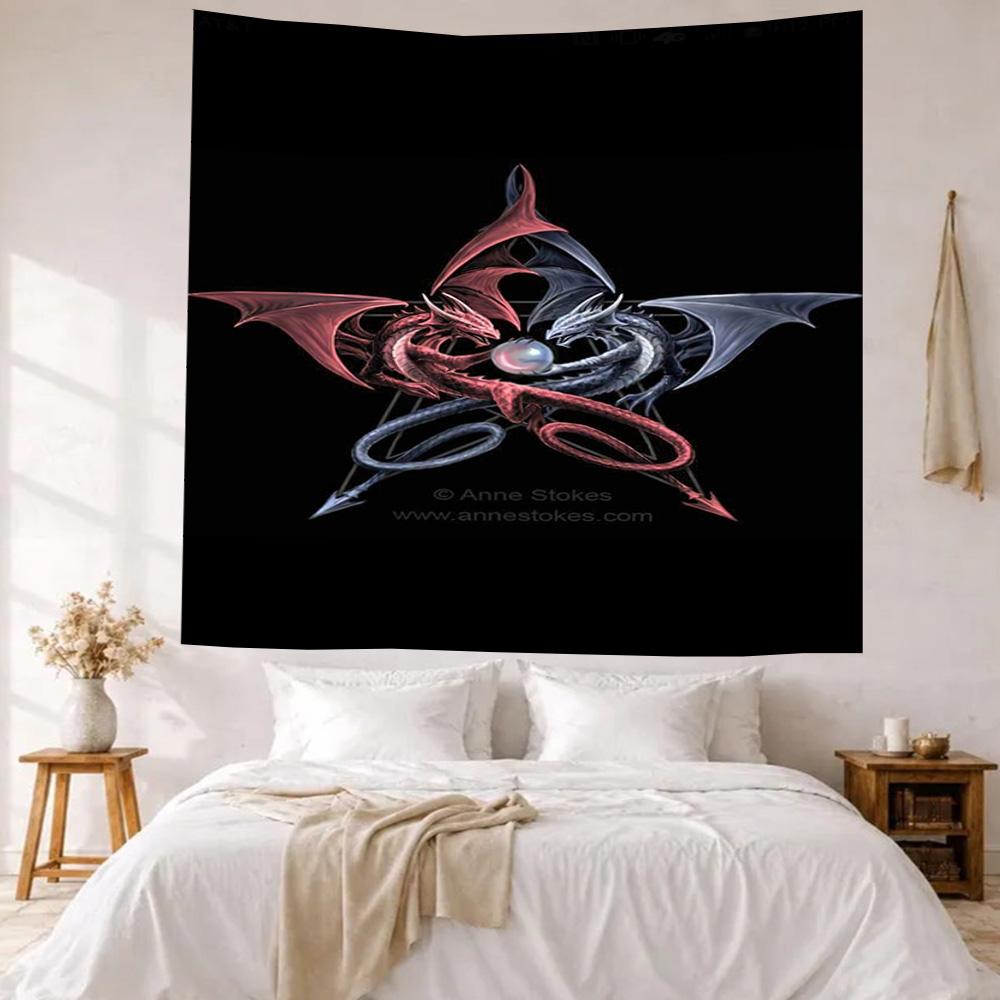 Gothic Style Wall Decor Tapestry Art For Pet Memorial Birthdaywedding Party Backdrop Family Gift