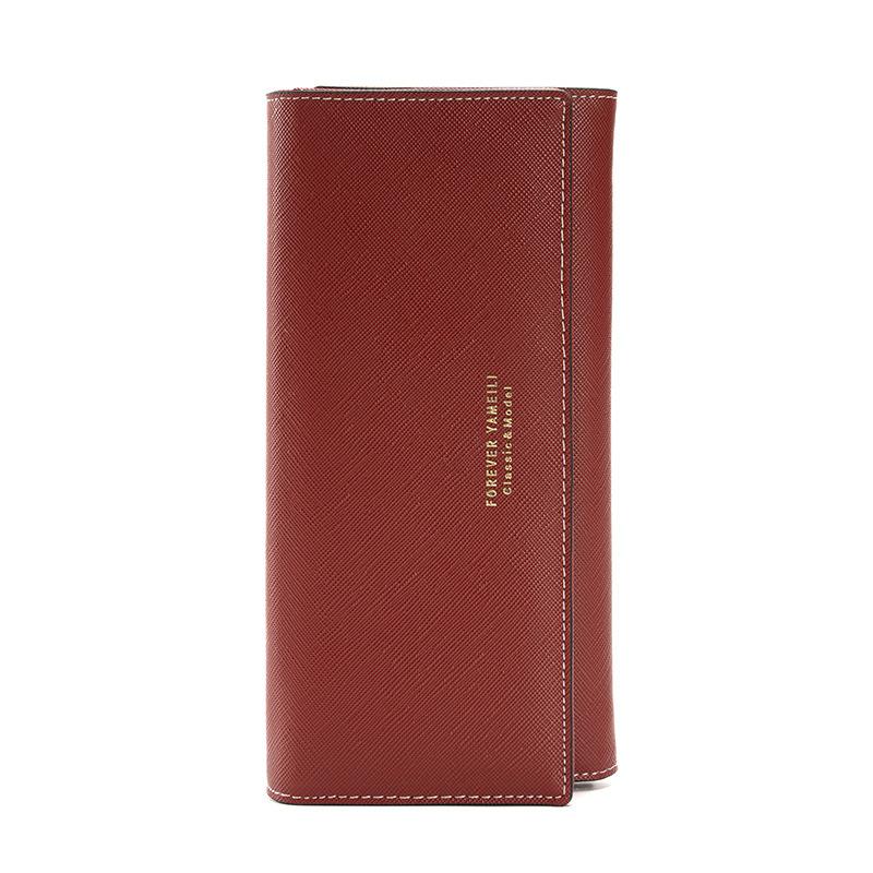 Portafoglio Lungo da Donna Grande Capacità Pelle da Donna Anti-Furto RFID Puro Porta Carte di Credito Elegante Portamonete da Donna