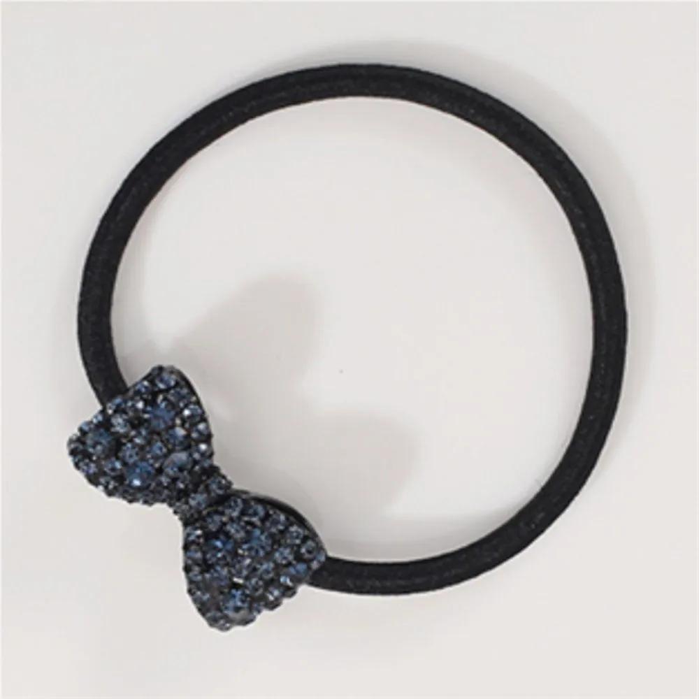 Konggun House Handmade Ribbon Cubic Hair Tie (Blue) for Half-Up Styling Fixation