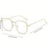 2PCS New Fashionable and Trendy Women's Glasses with a Large Frame and Round Face to Look Thin and White