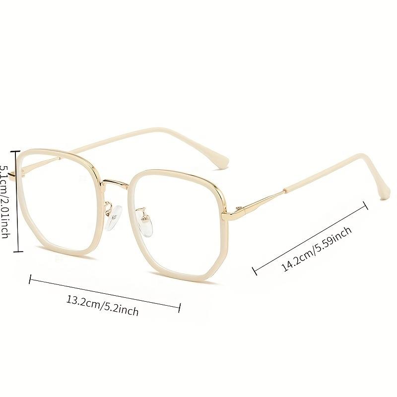 2PCS New Fashionable and Trendy Women's Glasses with a Large Frame and Round Face to Look Thin and White