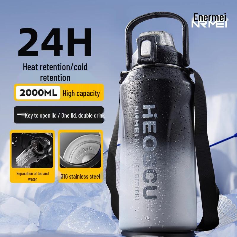 nRMEi 1500ml Insulated Sports Straw Bottle
