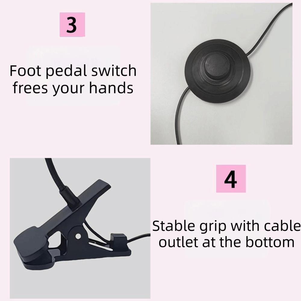 Foot Pedal Switch UV LED Nail Lamp 5W Power Nail Drying Light Gel Polish Curing Lamp DIY Manicure
