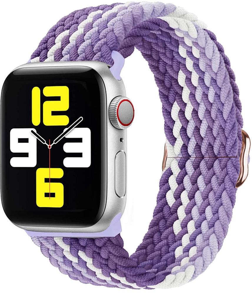 Braided Loop Strap for Apple Watch Band 44mm 40mm 49mm 45mm 41mm 46mm 42 38mm Nylon Bracelet iWatch Series Ultra 10 9 8 7 6 5 SE