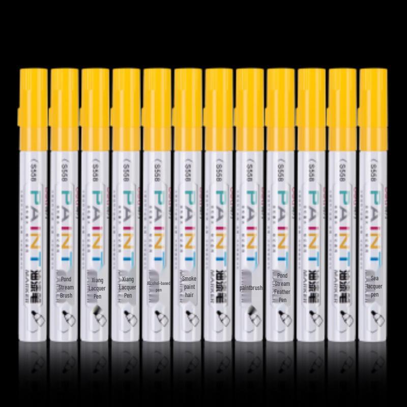 Deli S558 2.0mm Waterproof Yellow Paint Marker Pen