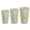 Galvanized Metal Vases Farmhouse French Flower Bucket Vases for Cut Flowers Home Decors Wedding Table Centerpieces