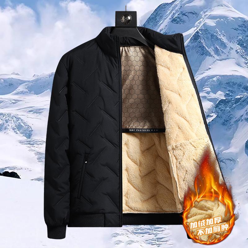 

Winter 24, new graphene cotton-padded clothes, autumn velvet thickened cotton jackets, men s ultrasonic toothbrush, men s cold resistance and warmth L чорний