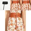 Womens Faux Leather Wide Waist Belt With Tie Closure For Summer Fashion Accessories