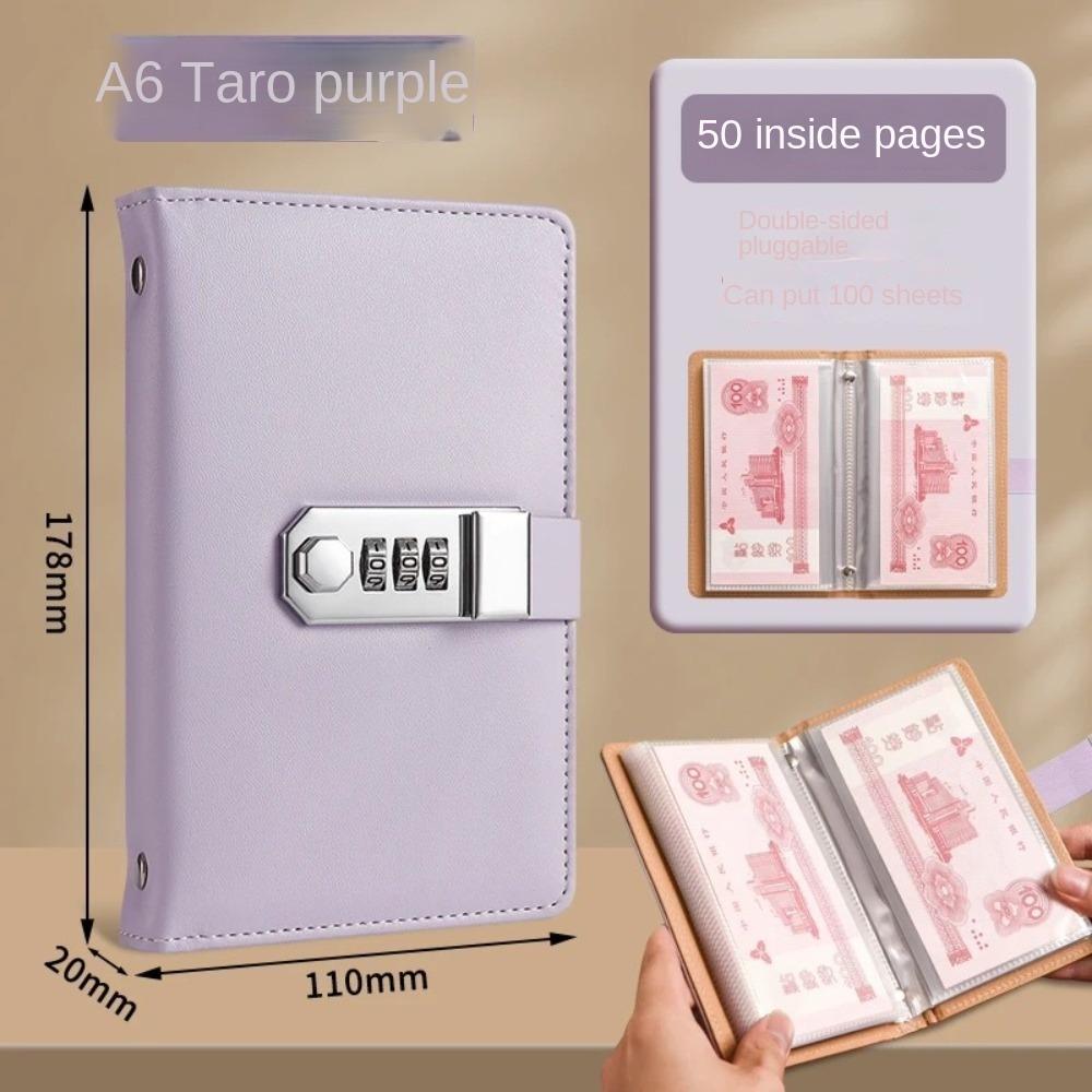 Large Capacity Mini Binder Savings Challenge PU Savings Challenges Book  Lovers