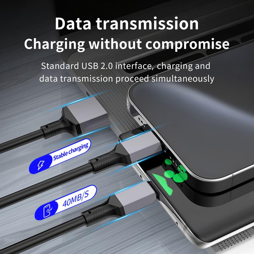 100W Super Fast Charging 2-in-1 Retractable USB-C & Type-C Coiled Data Cable 90-Degree Angled Design TPU Material for IPhone17